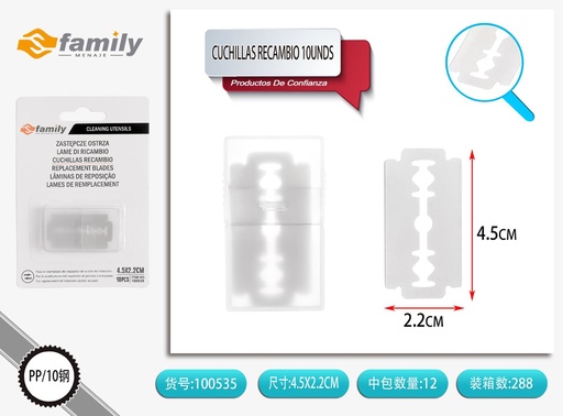 [100535] Cuchillas de recambio 10unds para cocina