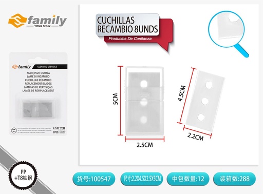 [100547] Cuchillas de recambio 8 unidades