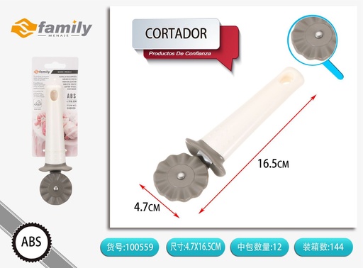 [100559] Cortador de pizza con borde decorativo ZN2187 para repostería