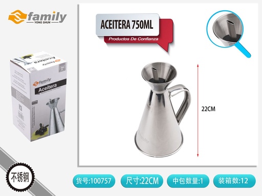 [100757] Aceitera de acero inoxidable 750ml - Utensilios de cocina