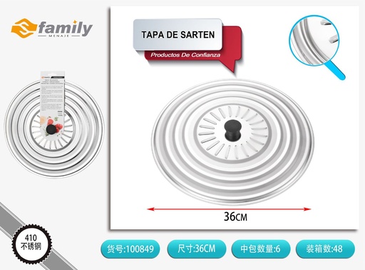 [100849] Tapa de sartén de acero inoxidable 36cm