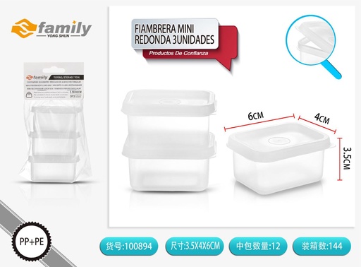 [100894] Caja Multiusos Redonda 3 Unidades Colores - Contenedores de almacenamiento