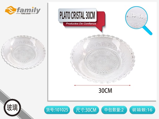 [317101025] Plato de cristal 30 cm - Utensilios de cocina
