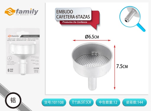 [317101108] Embudos para café de 6 tazas - Accesorios de cocina