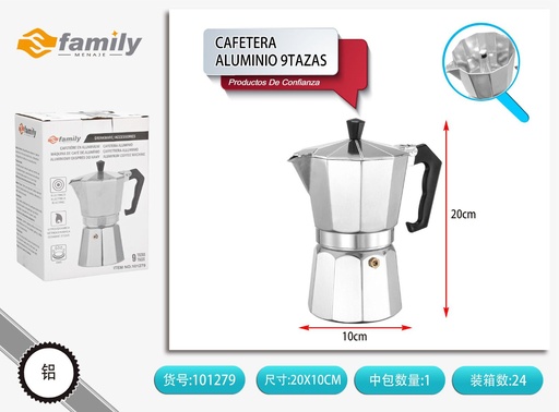[317101279] Cafetera de aluminio 9 tazas - Utensilios de cocina