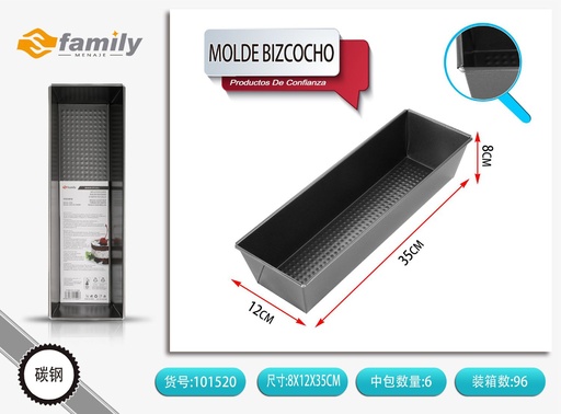 [317101520] Molde para bizcocho rectangular 35cm para hornear