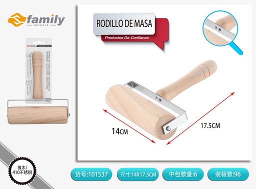 [101537] Rodillo de masa 14*17.5 cm - Utensilios de repostería