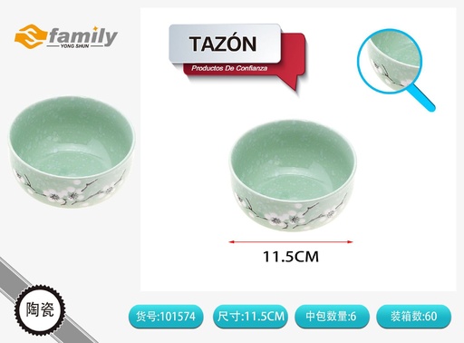 [101574] Tazón verde de flor de ciruelo 10.5*5.5CM - Utensilios de cocina