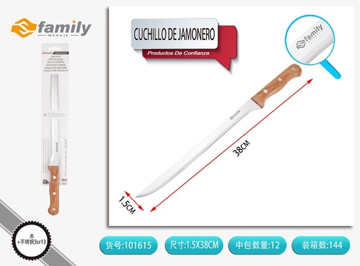 [101615] Cuchillo de jamón 38*2.5 cm - Utensilios de cocina