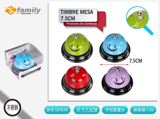 [101619] Timbre de mesa colorido 7.5cm para cocina