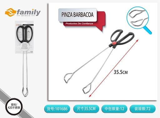 [101686] Pinza barbacoa de acero inoxidable 35 cm - Accesorios de barbacoa