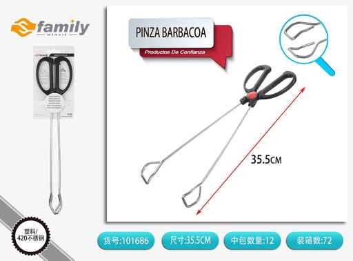 [101686] Pinza para barbacoa de acero inoxidable 35cm