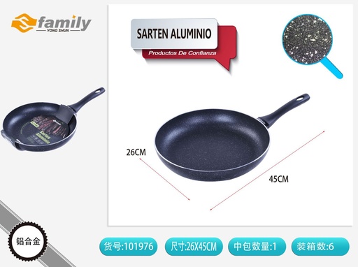 [101976] Sartén de aluminio 26x5.2 cm 3.0 mm - Utensilios de cocina