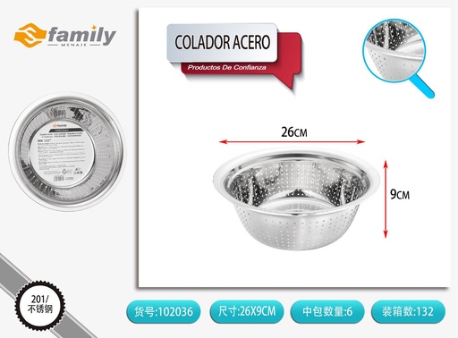 [102036] Colador acero 26cm - Utensilios de cocina