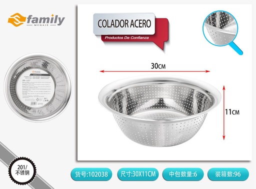 [102038] Colador de acero 30 cm - Utensilios de cocina
