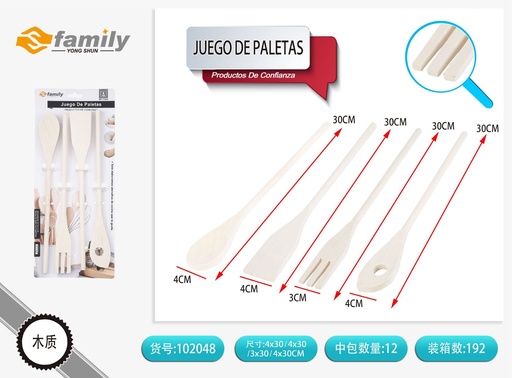 [317102048] Juego de paletas de cocina 4 piezas - Utensilios de cocina