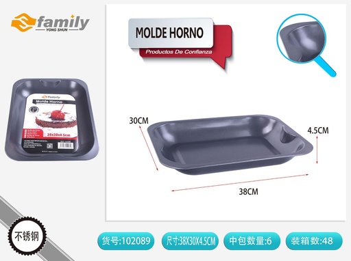 [102089] Molde para asar pollo grande 38*30*4.5 cm - Utensilios de cocina