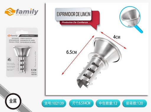 [102139] Exprimidor de limón de acero inoxidable - Utensilios para frutas