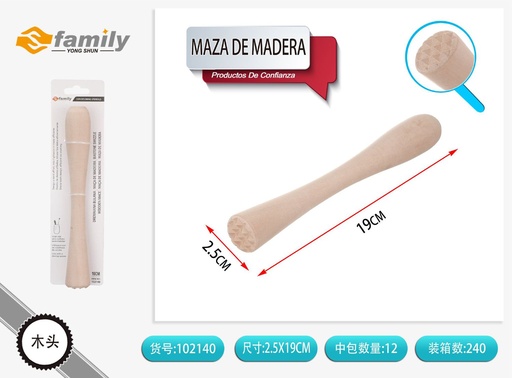 [102140] Maza de madera 19CM - Utensilios de cocina y madera