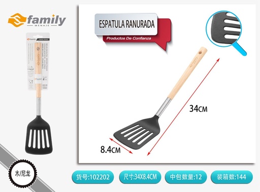 [317102202] Espátula ranurada de nylon 31cm - Herramientas de cocina