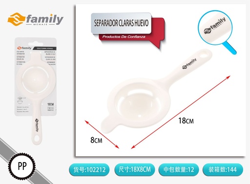 [102212] Separador de claras para huevo blanco 19cm - Accesorios de cocina