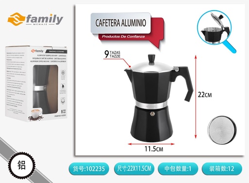 [317102235] Cafetera de aluminio KPG-9 - Utensilios de cocina y café