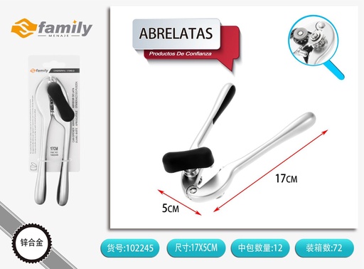 [102245] Abrelatas 17cm de acero inoxidable