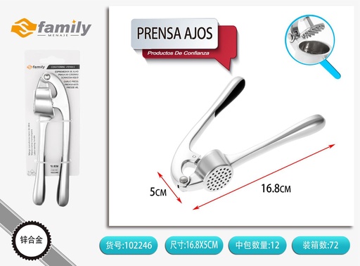 [317102246] Prensa ajos de acero niquelado 16.8 cm - Herramientas de cocina