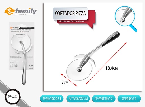 [102251] Cortador de Pizza Niquelado 18.4cm - Utensilios de cocina