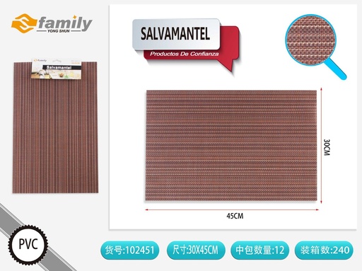 [102451] Salvamantel 30x45cm color marrón oscuro para protección de mesas