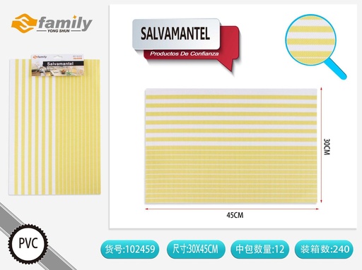 [102459] Salvamantel amarillo 30x45cm para cocina y comedor