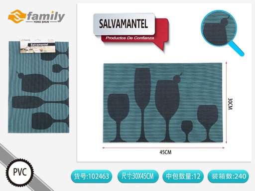 [102463] Salvamanteles 30*45 cm color azul real - Accesorios de mesa