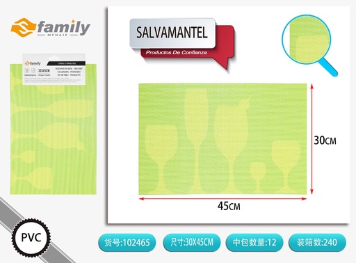 [102465] Salvamanteles 30*45 cm color verde - Accesorios de mesa