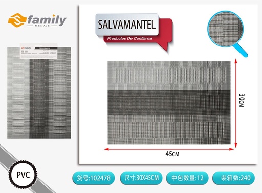 [102478] Salvamanteles 30*45 cm color gris oscuro - Accesorios de mesa