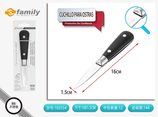 [102554] Cuchillo para abrir ostras 16 cm - Utensilios de cocina y herramientas multiusos