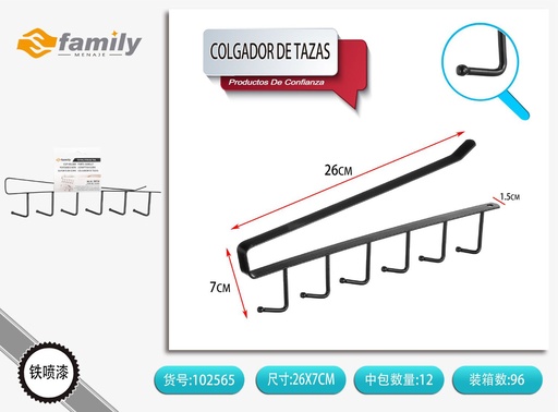 [102565] Colgador de tazas para cocina 6 tazas organizador de tazas