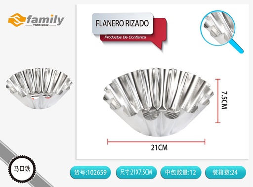 [102659] Flanero rizado de aluminio 21*7.5CM - Artículos de repostería