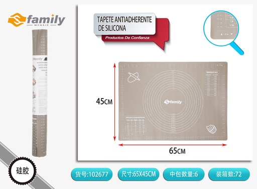 [102677] Tapete de silicona antiadherente 65*45 cm - Utensilios para hornear