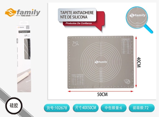 [102678] Tapete antiadherente de silicona 40x50cm para repostería