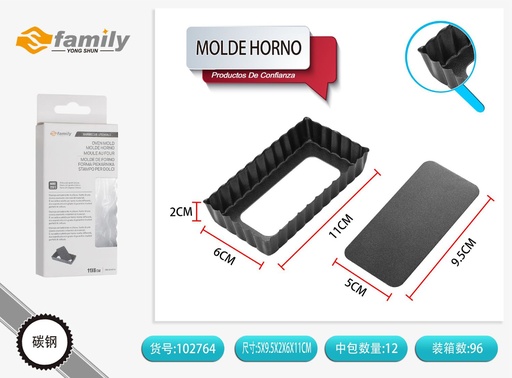 [102764] Molde para horno 11.5x6x2cm para repostería