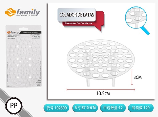 [102800] Colador de latas 2 pcs 10 cm - Utensilios de cocina