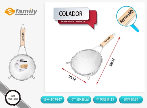 [102947] Colador de madera 18cm - Accesorios de cocina