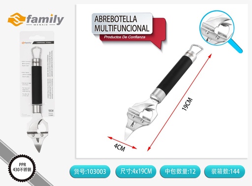 [103003] Abrebotellas multifuncional de 18x4cm - Utensilios de cocina