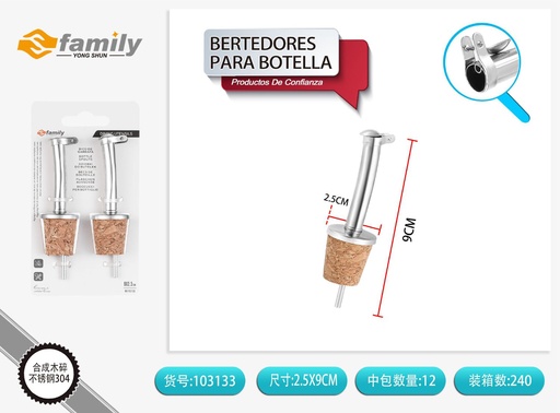 [103133] Bertedores para botella 2 piezas 9*2.5 cm - Accesorios de cocina