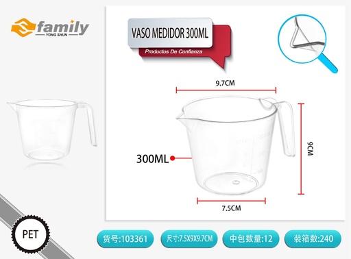 [103361] Vaso medidor 300 ml - Utensilios de cocina y medición