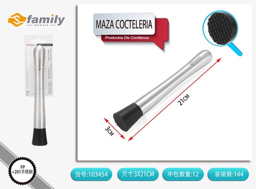 [103454] Maza coctelera de acero inoxidable 21 cm - Utensilios de cocina