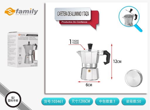 [103461] Cafetera de aluminio de 1 taza - Artículos de café
