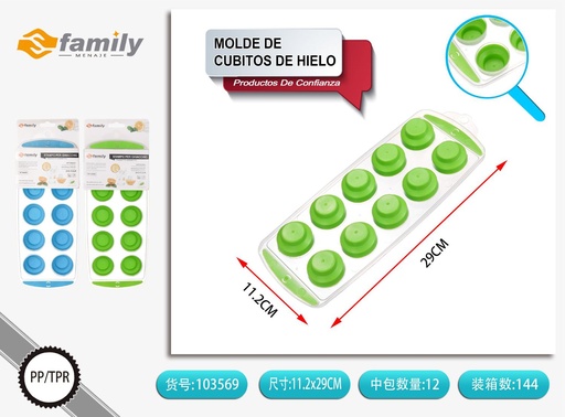 [103569] Molde para hacer hielo con 10 cavidades redondas