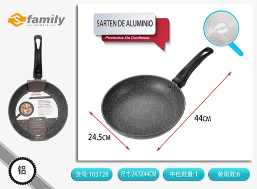 [103729] Sartén de aluminio de 24 cm - Utensilios de cocina esenciales