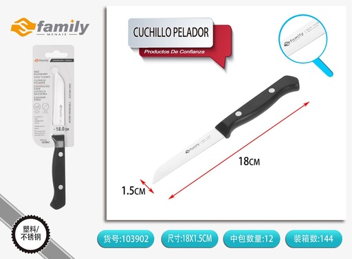 [103902] Cuchillo pelador 3.2 pulgadas mango POM para cortar frutas